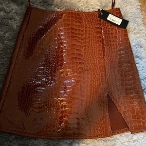 Princess Polly snakeskin skirt